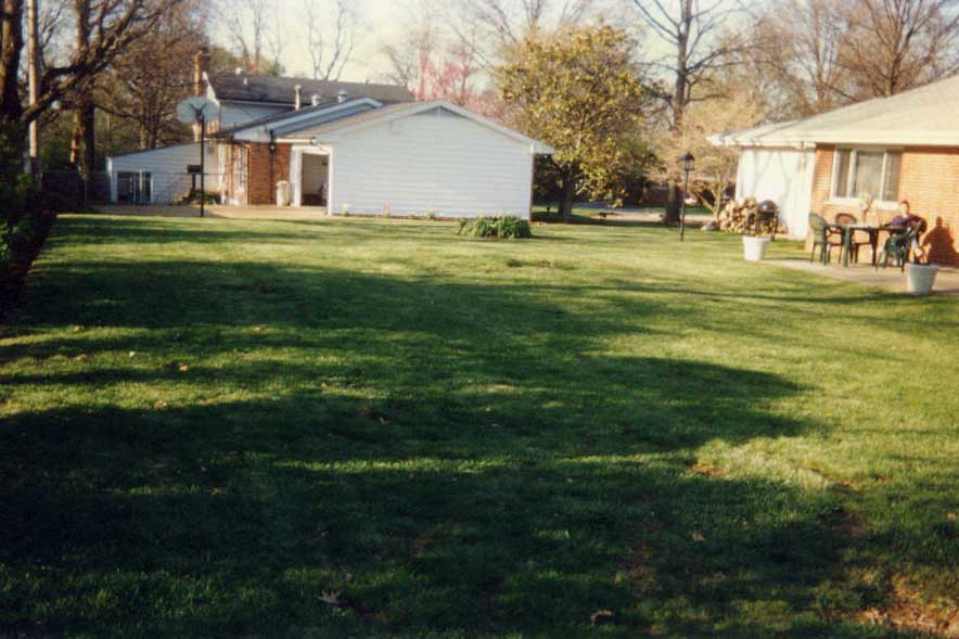 view of back yard in March 1997
